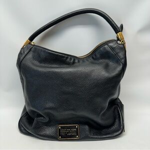 MARC BY MARC JACOBS Standard Supply Shoulder Bag Purse Black Pebbled Leather